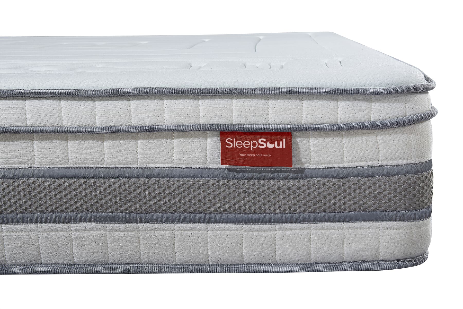 Close up of the side of the sleepsoul wish 3000 mattress.