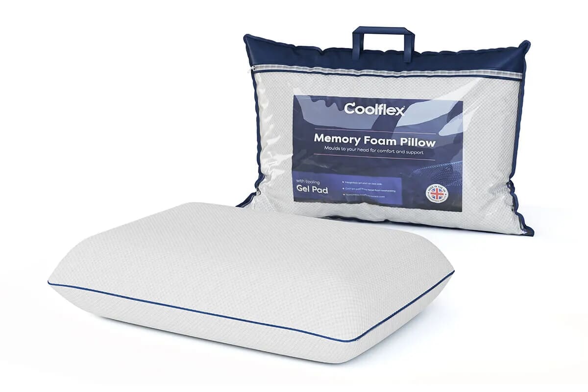 Image of the coolflex ice pillow in its packaging.