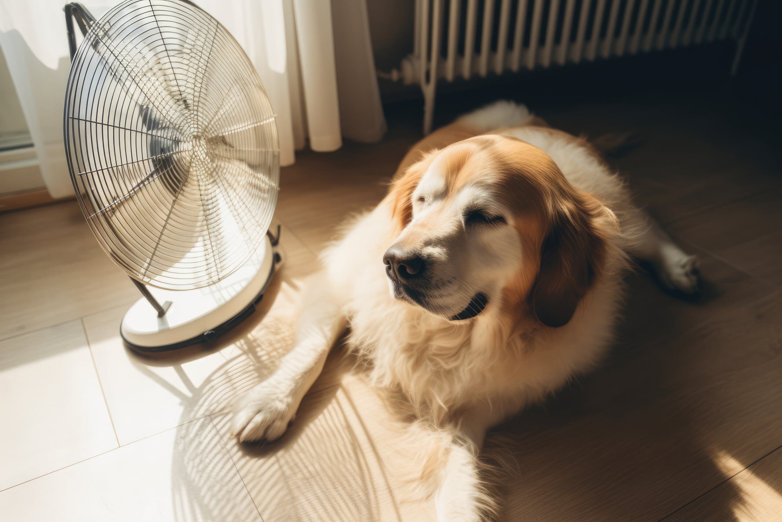 how to cool down an old dog