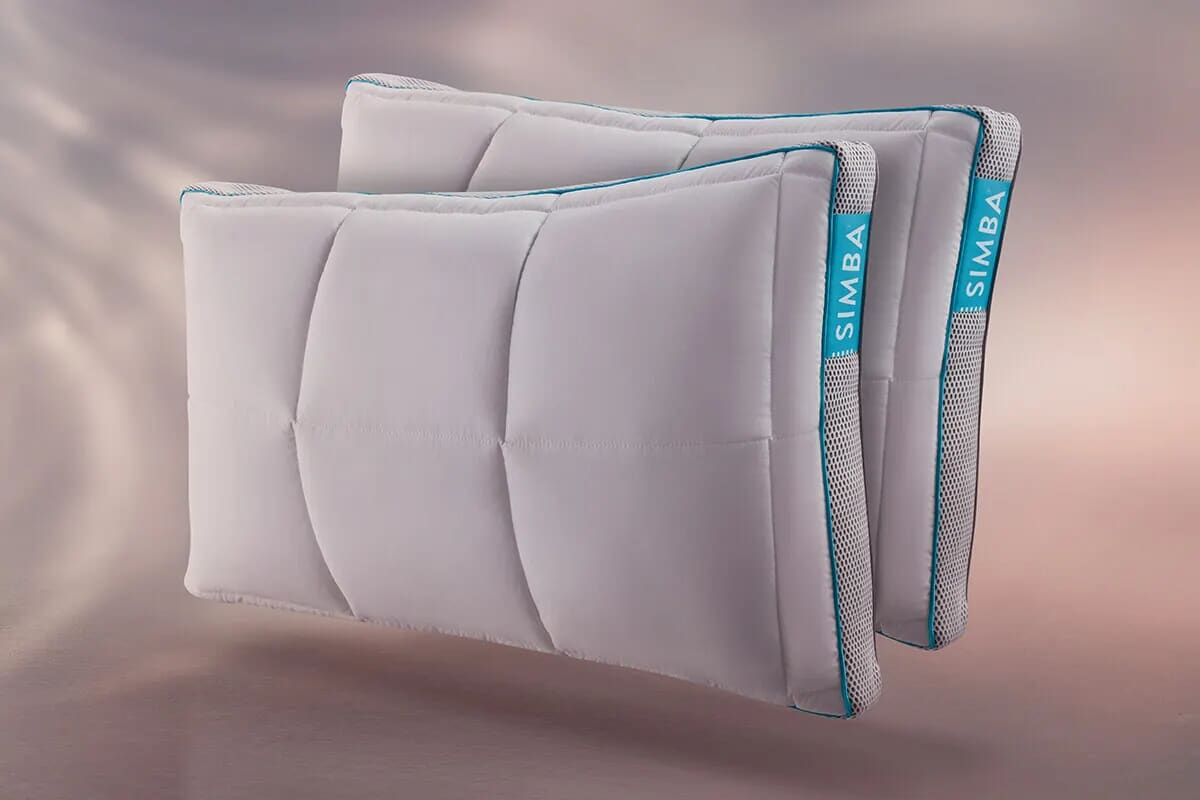 Image of two Simba Hybrid Pillows.