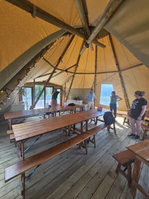 The Fifth Trust Tipi interior.