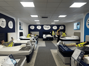 Fifth trust testing beds in the showroom.
