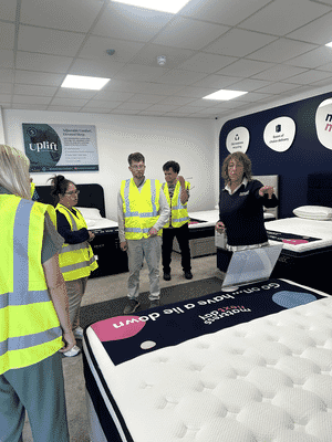Fifth trust learning about the showroom.
