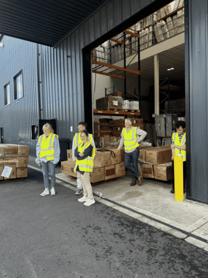 Fifth trust on tour of the warehouse.