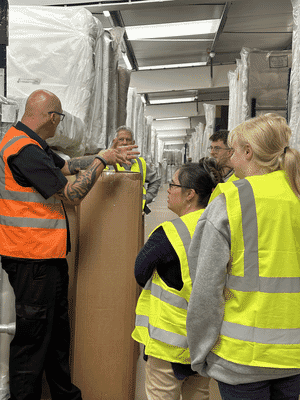 Fifth trust learning about the warehouse.