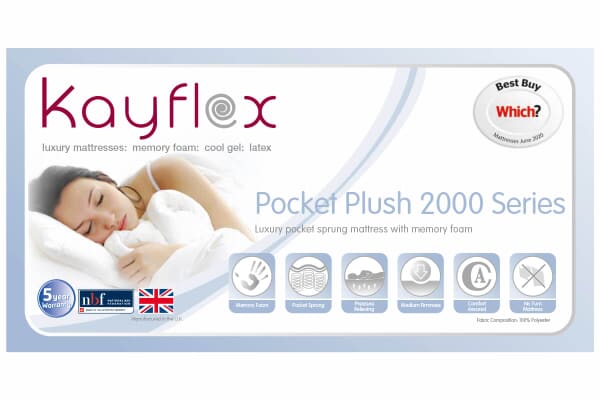 An image for Kayflex Pocket Plush 2000 Series Mattress