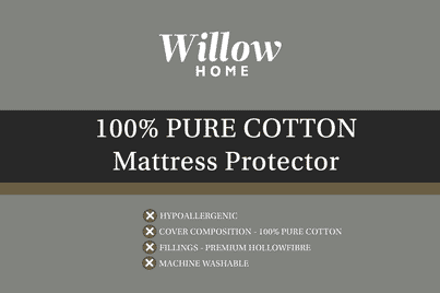 An image for Willow Luxury 100% Cotton Mattress Protector