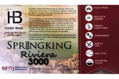 An image for Spring King Pocket Riviera 3000 Natural Mattress