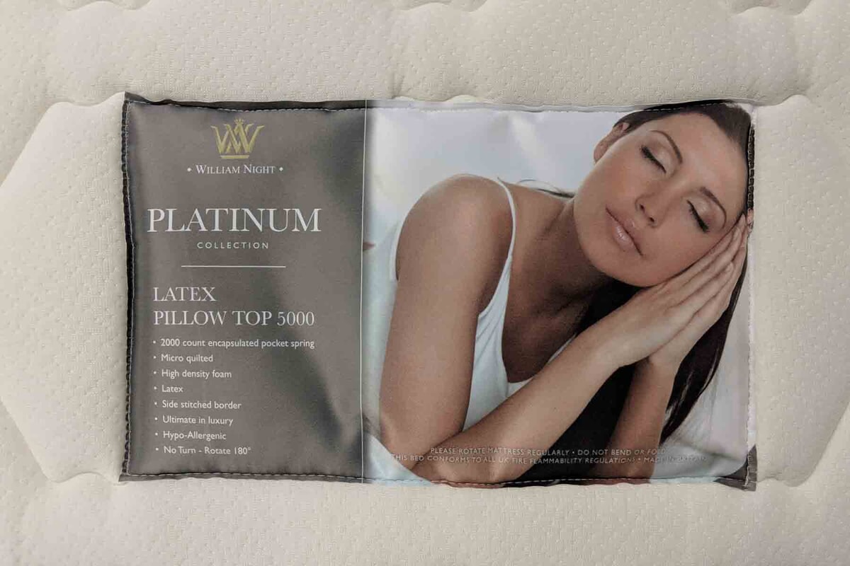 William Night Latex Pillow Top 5000 Mattress MattressNextDay