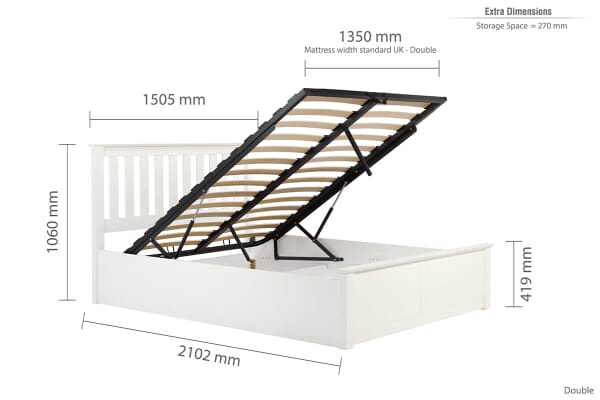 An image for Birlea Phoenix White Ottoman Bedframe