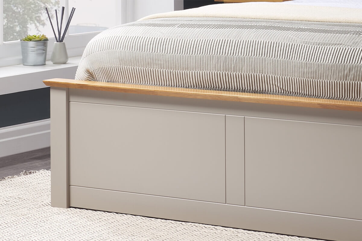 Birlea Phoenix Pearl Grey Ottoman Bedframe MattressNextDay