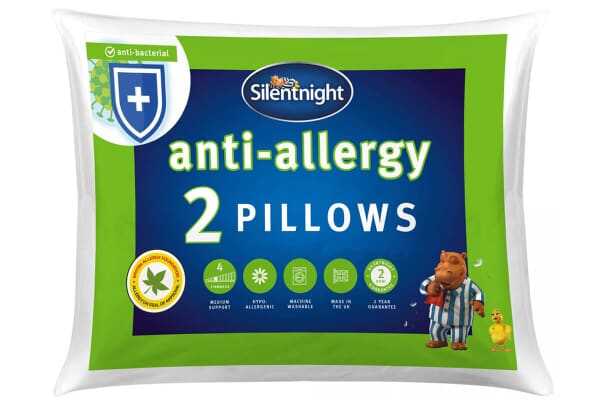 An image for Silentnight Anti Allergy Pillow Twin Pack