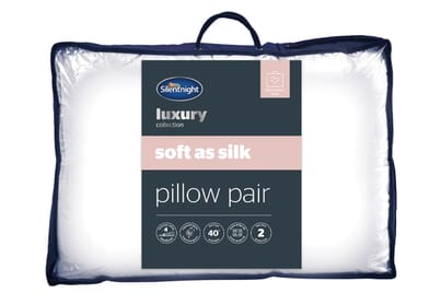 An image for Silentnight Soft As Silk Pillow Twin Pack