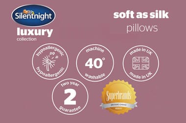 An image for Silentnight Soft As Silk Pillow Twin Pack
