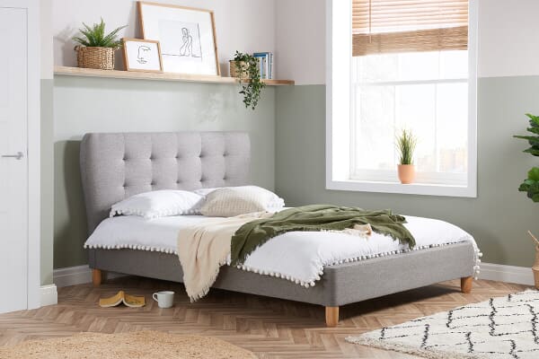An image for Birlea Stockholm Grey Upholstered Bed