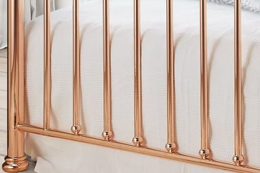 An image for Time Living Alexander Rose Gold Bed Frame