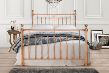 An image for Time Living Alexander Rose Gold Bed Frame