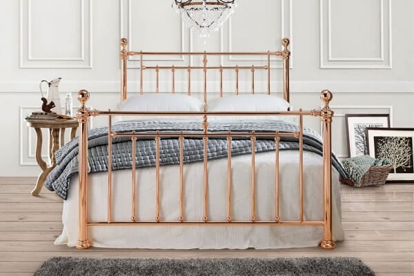 An image for Time Living Alexander Rose Gold Bed Frame