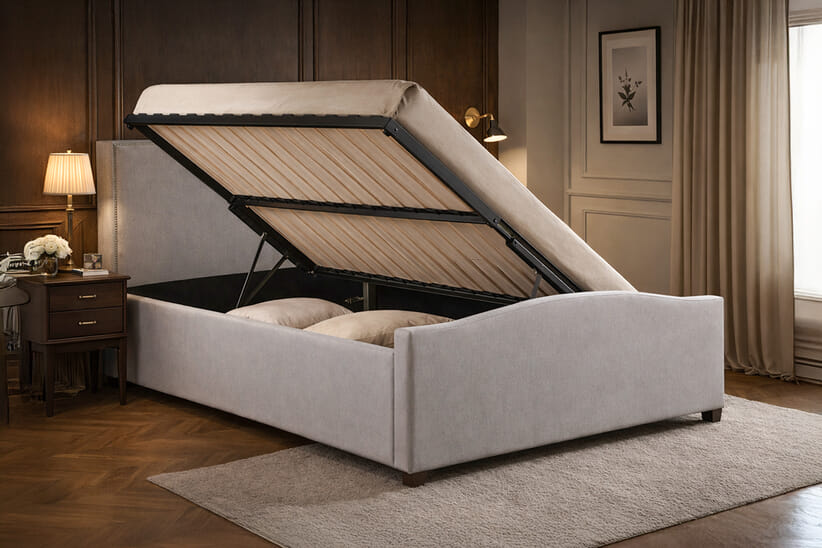 An image for Brunswick Sand Ottoman Bed Frame