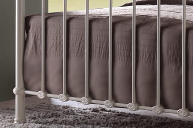 An image for Time Living Elizabeth Cream & Brass Bed Frame