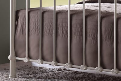 An image for Elizabeth Cream & Brass Bed Frame