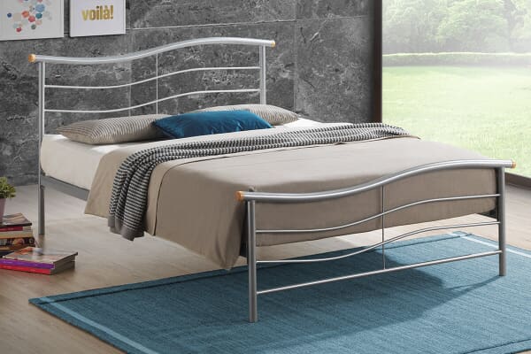 An image for Time Living Waverley Silver Bed Frame