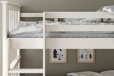 An image for Bedmaster White Carra Bunk Bed