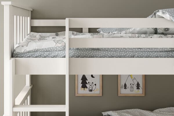 An image for Bedmaster White Carra Bunk Bed