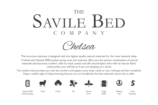 An image for Savile Bed Company Chelsea 3000 Pillow Top Mattress