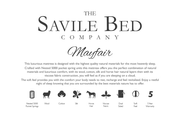 An image for Savile Bed Company Mayfair 5000 Mattress