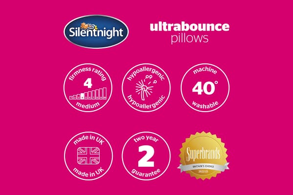 An image for Silentnight Ultra Bounce Pillow Twin Pack