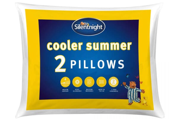 An image for Silentnight Cooler Summer Pillow Twin Pack