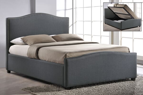 An image for Time Living Brunswick Grey Ottoman Bed Frame