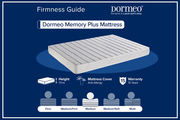 An image for Dormeo Memory Plus Memory Foam Mattress