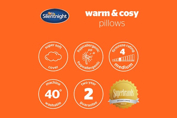 An image for Silentnight Warm & Cosy Pillow Twin Pack