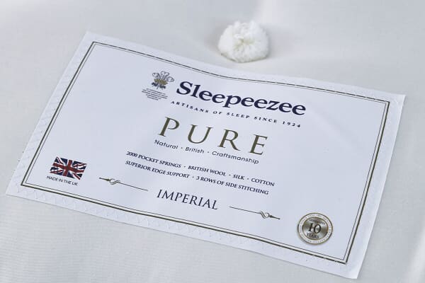 An image for Sleepeezee Pure Imperial 2000 Pocket Natural Mattress