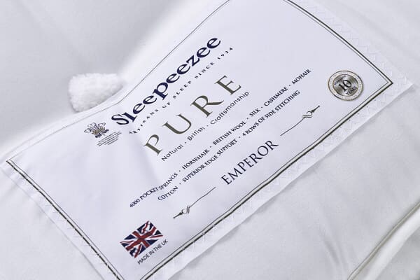 An image for Sleepeezee Pure Emperor 4000 Pocket Natural Mattress