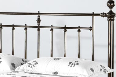 An image for Time Living Alexander Black Nickel Bed Frame