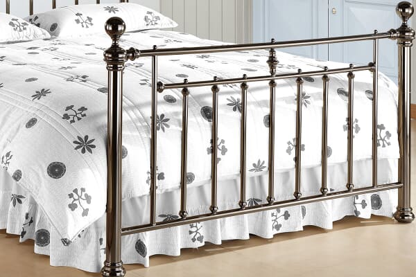 An image for Time Living Alexander Black Nickel Bed Frame