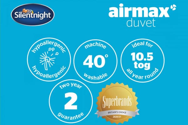 An image for Silentnight Airmax 10.5 Tog Duvet