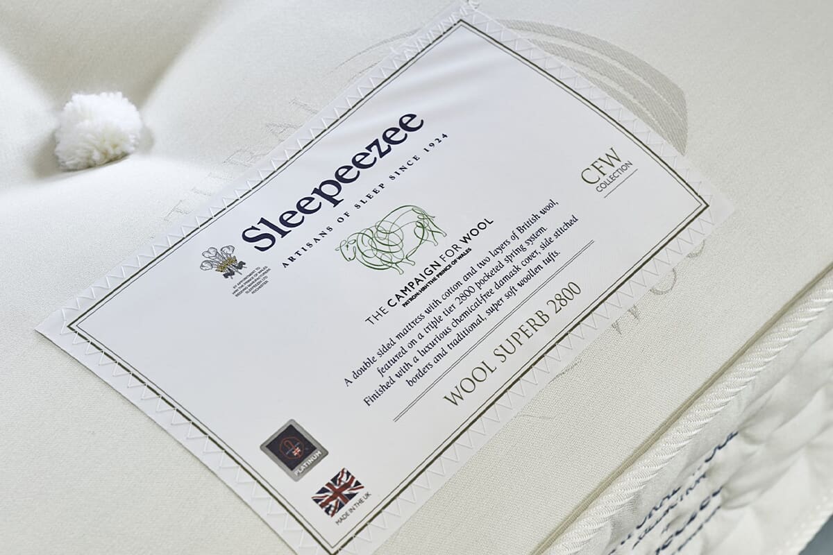 sleepeezee wool superb 2800 pocket mattress