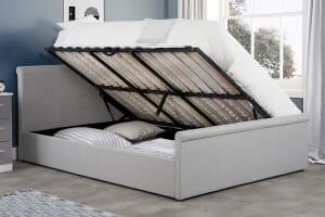 A product image for the Stratus Grey Ottoman Bed