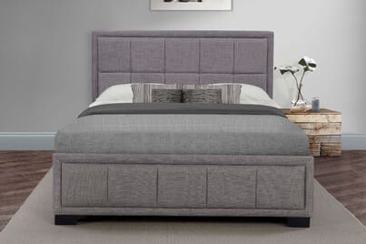 An image for Hannover Grey Fabric Bed