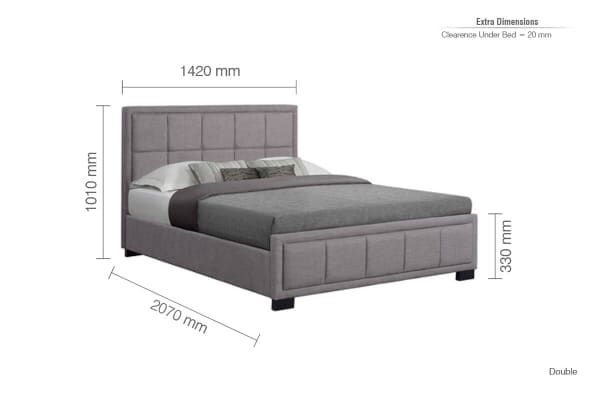 An image for Birlea Hannover Grey Fabric Bed