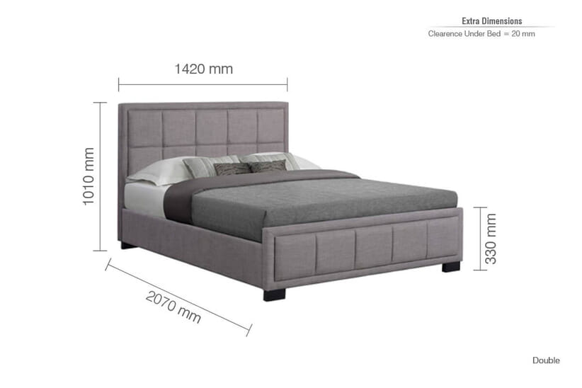 An image for Hannover Grey Fabric Bed