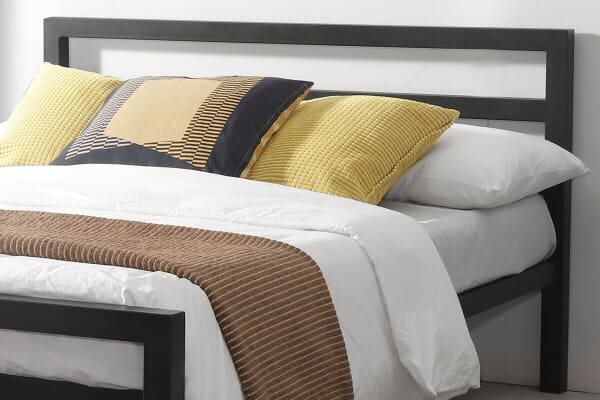 An image for Time Living City Block Black Bed Frame