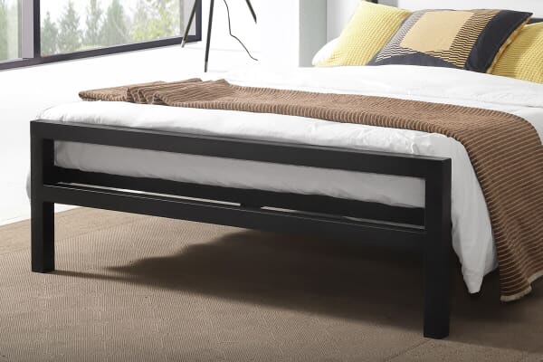 An image for Time Living City Block Black Bed Frame