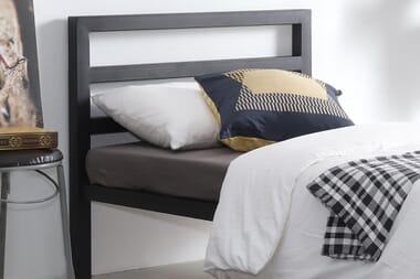 An image for Time Living City Block Black Bed Frame