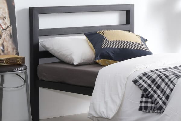 An image for Time Living City Block Black Bed Frame
