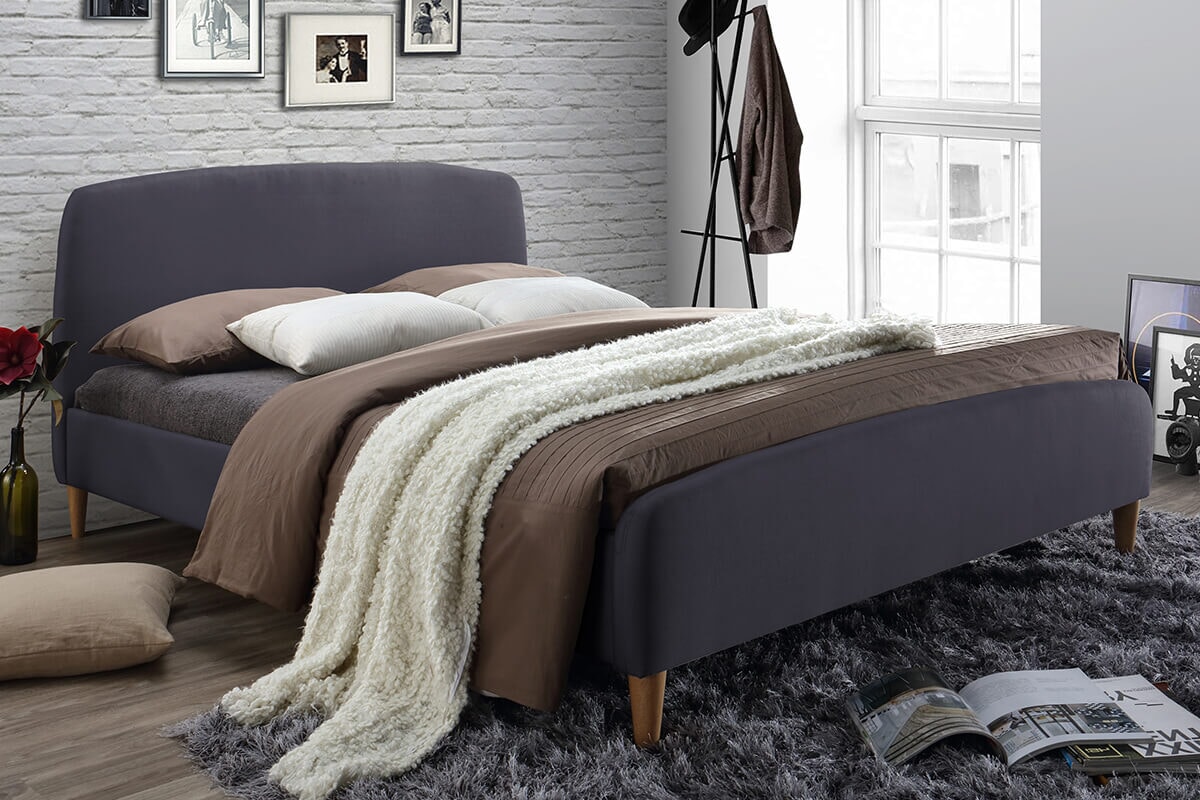 Time Living Geneva Dark Grey Bed Frame MattressNextDay